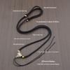 Hand-Woven Alloy Jade Pendant Necklace with Gold Lanyard Rope, Unisex and Versatile