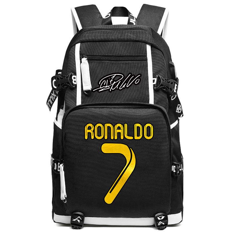 Large Capacity Football Backpack Mbappe School Bag Neymar Signature Backpack