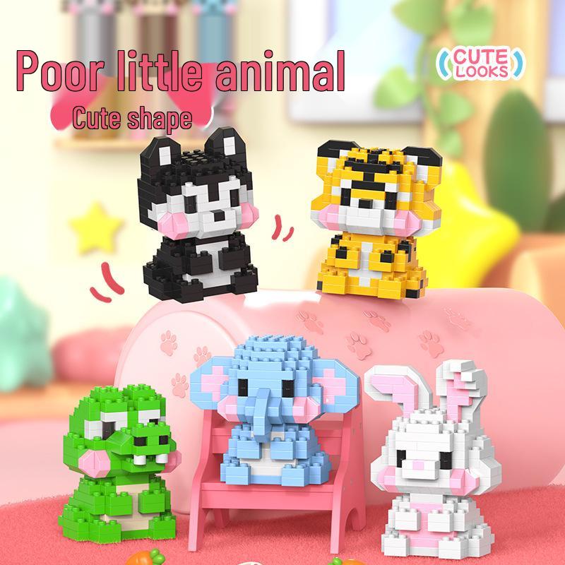 Lele Brothers Micro Building Blocks - Educational Small Animal Sets for Kids, Compatible with Lego, Boys' Toy Gifts