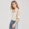 Women's French-Inspired Short-Sleeve Commuter Blouse