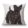 Hand Painting Dog Posters Cushion Cover Greyhound Bull Terrier Labrador Animals Portrait Pillowcase Decorative Pillows For Sofa