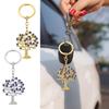 Beautiful Handmade Key Holder Accessory With Symbolic Tree Charm And Eye Catching Rhinestones Highlight