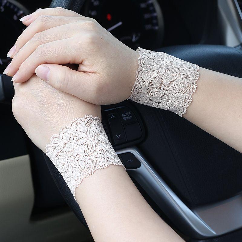Scar Covering Tattoo Tattoo Sun Protection Female Lace Lace Wristband Decorative Cuff Thin Short Driving High Elastic Wristband