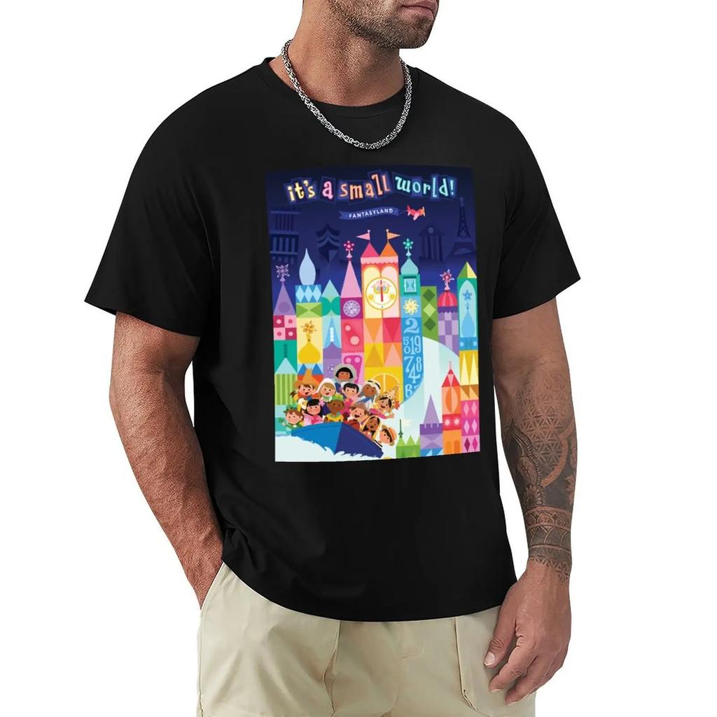 It's A Small World Fantasyland T-Shirt Für Einen Jungen Vintage Grafik T-Shirt Herren T-Shirt