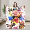 Baikinman Anime  Flannel Blanket  Warm Throw Blanket for Couch Chair Camping Fashion Bedspread Sofa Bed Cover
