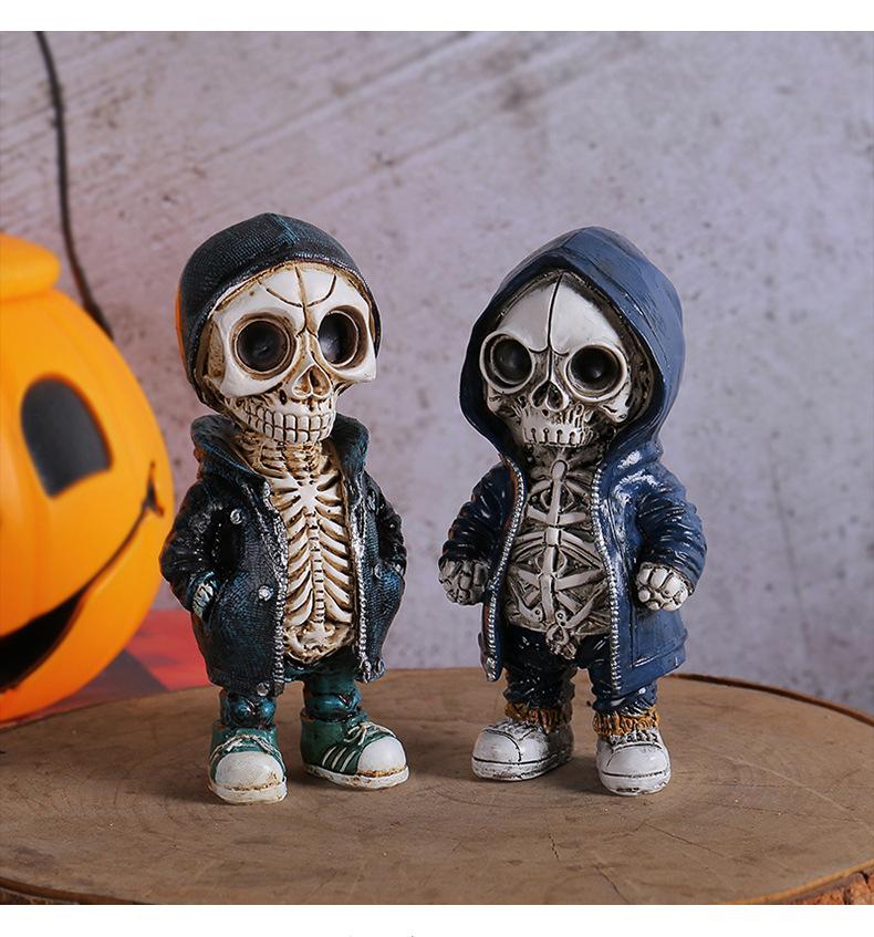 Cool Skeleton Figurines, Stylish Resin Decorative Dolls