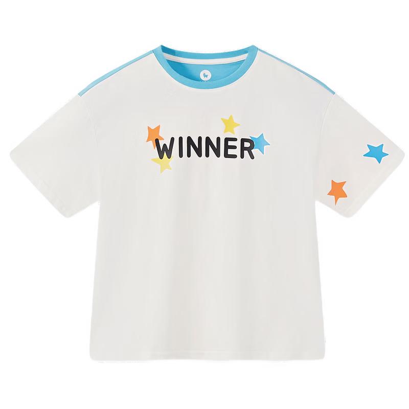 MQD Boys  Cotton Color-Blocked Cartoon Short Sleeve T-Shirt 160