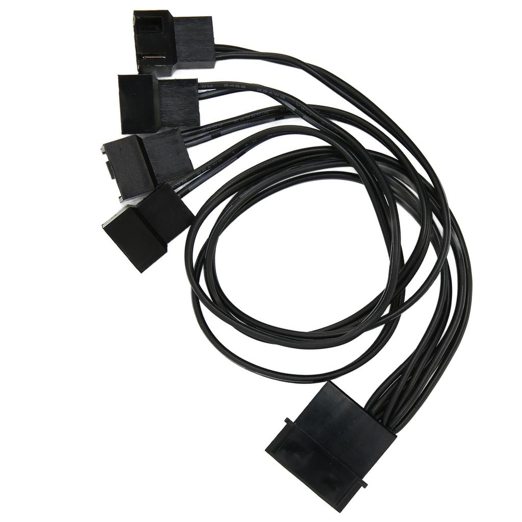 PWM Fan Splitter Practical 4 Pin Adapter Durable 3 Pin Extension Power Cable for Desktop Computer
