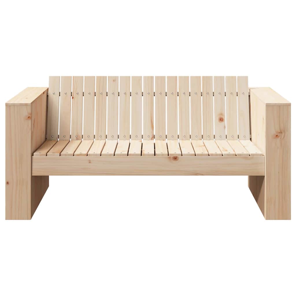 Garden Sofa Natural 134 X 60 X 62 Cm Solid Pine Wood