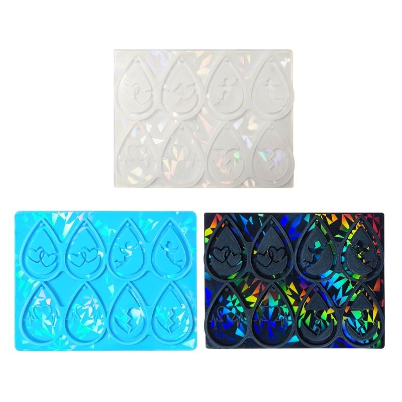 Portable Silicone Mold Valentine's Day Earring Pendant Molds Holographical Earrings Mould Jewelry Moulds for DIY Lovers