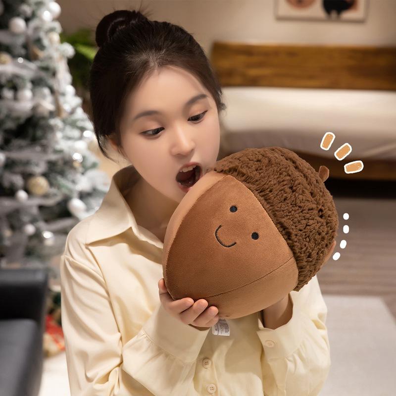 Cartoon Simulation Chestnut Family Doll Plush Toy Doll Funny Chestnut Baby Pillow Children Gift Doll