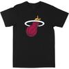 Philcos NBA Miami Heat Logo Black T-Shirt