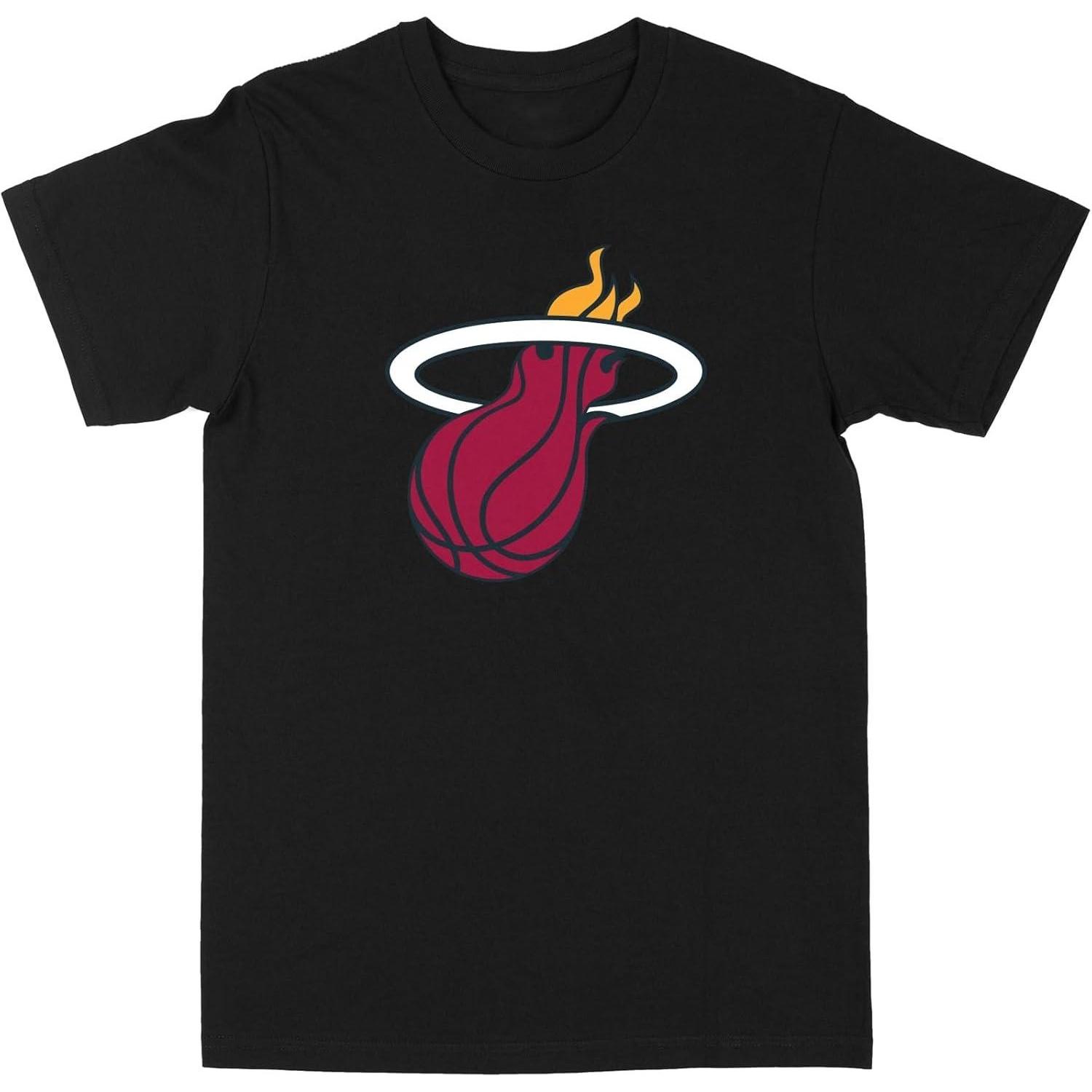 Черная футболка Philcos с логотипом NBA Miami Heat S