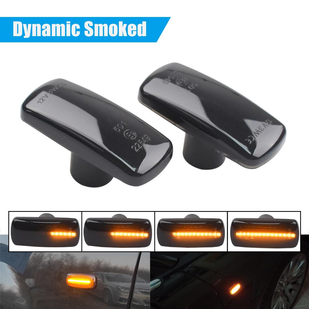 

2pcs Led Dynamic Turn Signal Side Marker Light Sequential Blinker Light for Jeep Compass Grand Cherokee Chrysler 200 300C Dodge