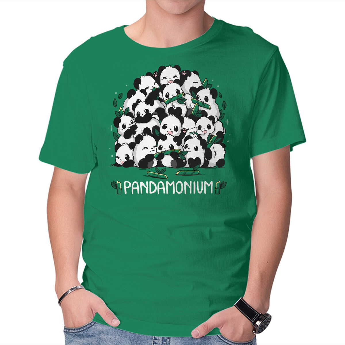 Unisex Crew Neck T-Shirt Pandamonium Family Graphic Short Sleeve Casual Tee XXL