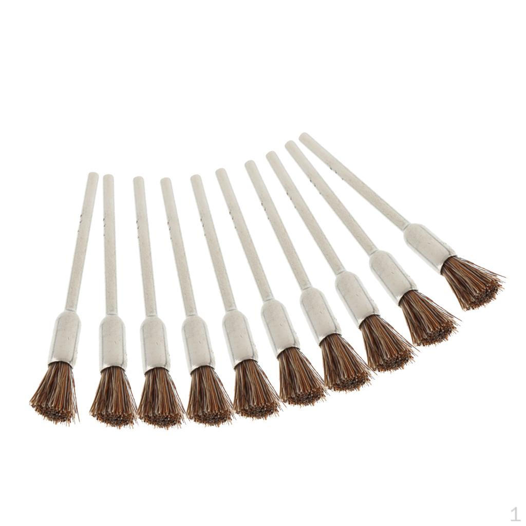 

10 Pieces Wheel Brush Buffing Die Brown Pen Shape