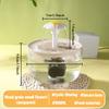 Auto Circulating 2-in-1 Parrot Bath & Pet Water Fountain, Drip-Free Design for Small Pets, USB Powered