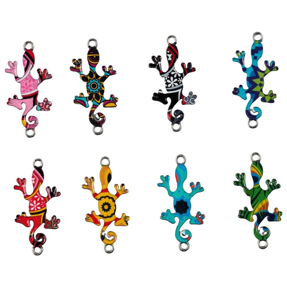 Smíšené barvy Gecko Charms přívěsek ze slitiny dekorativní zvířecí přívěsek výroba šperků