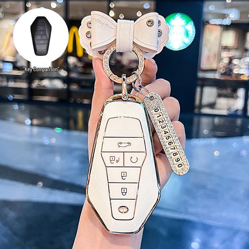 Luxury Key Case for GAC AION V Z03 - Fashionable Buckle Shell Car Accessory