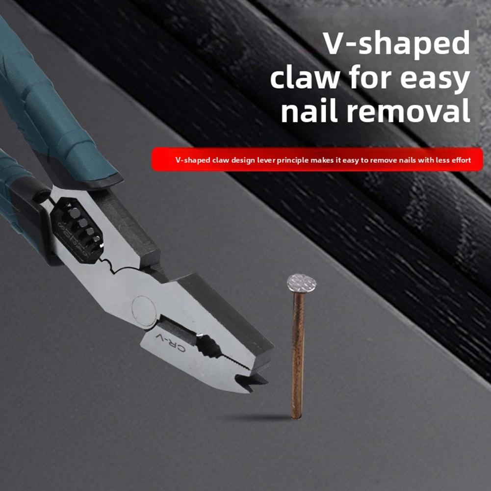 Heavy-Duty 9-in-1 Multi-Function Pliers Wire Cutter, Stripper & Crimper Wire Stripping Pliers Electrician Tool With Crimping Cut