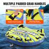 Towable Tube for Boating, 1-3 Riders Inflatable Towable Tube with Bumper Fins, 510 Lbs Water Sport Towable Tubes for Boats To Pull, Full Nylon Cover,