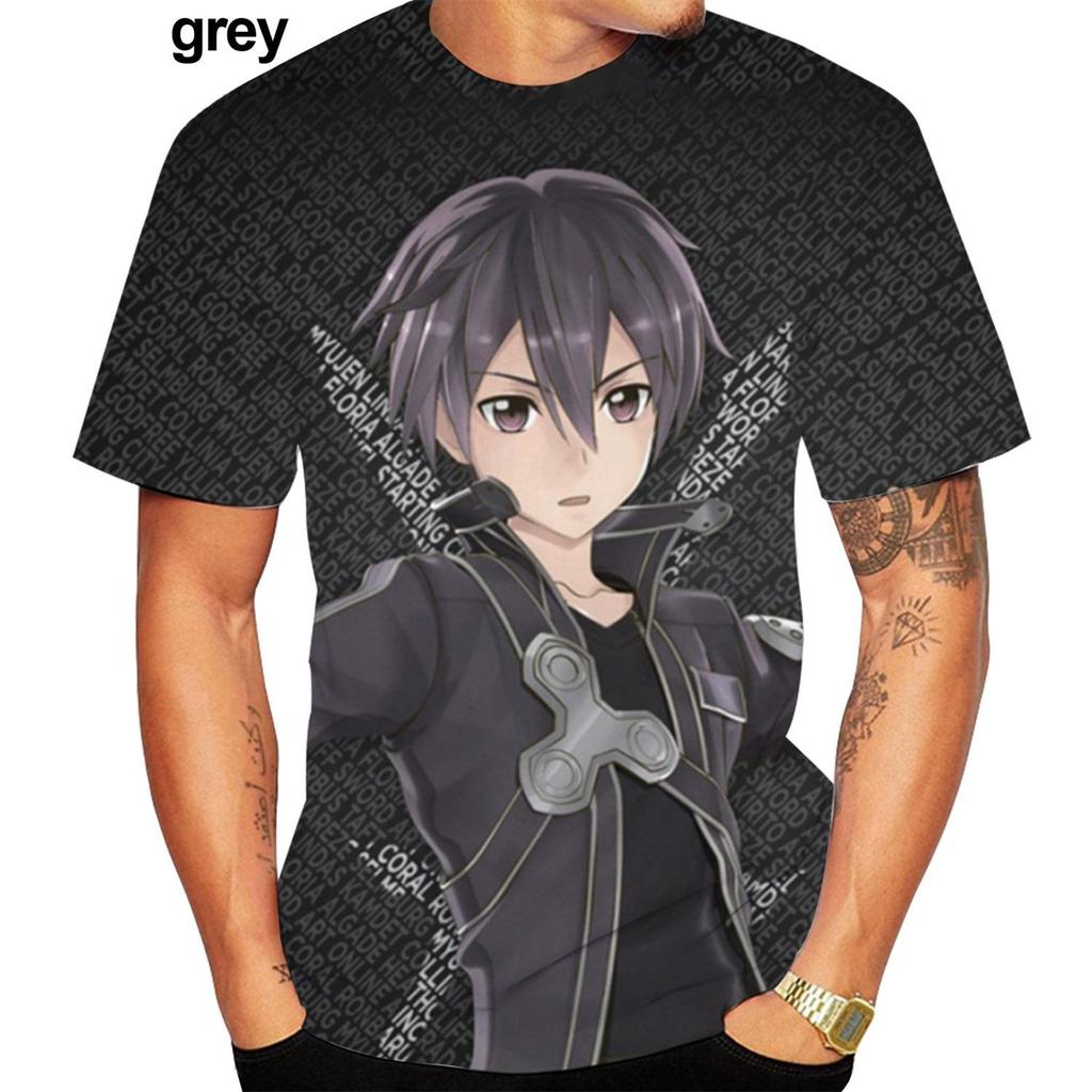 Summer Anime Sword Art Online 3D Printing Short Sleeve Casual Harajuku T-Shirt Oversize Top Tees