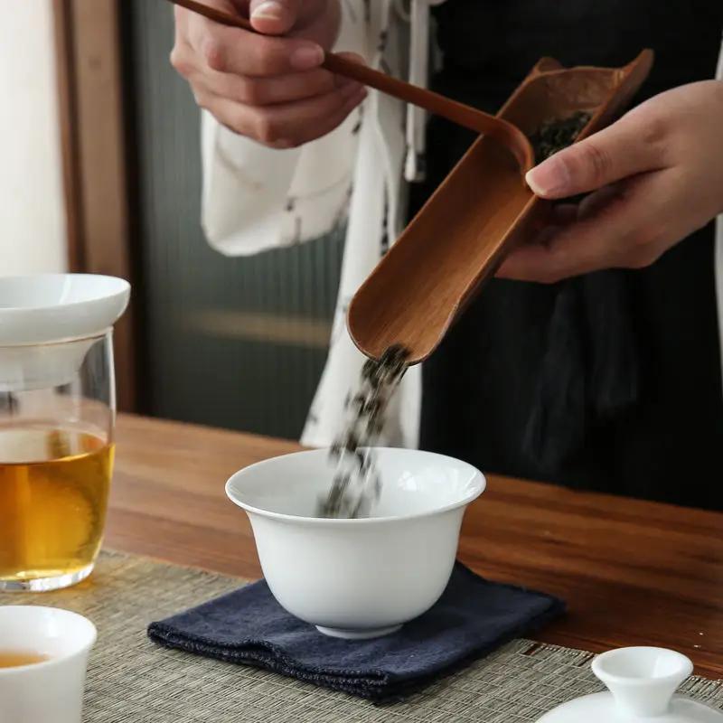 Porcelánový servis Gaiwan Čajové šálky Hrnek s čajovým obřadem Čajová konvice Čínská přenosná Kung Fu cestovní čajová sada Keramický šálek s filtrem