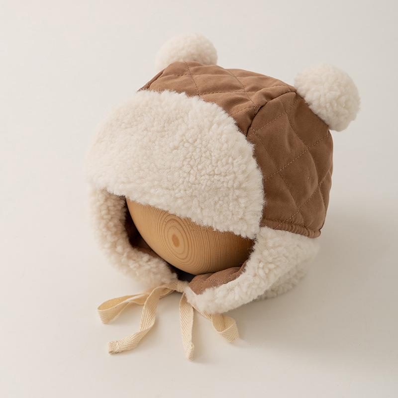 Baby Mütze Winter Ohrenschutz Hut Niedlich Neugeborenes Kleinkind Warme Mütze Einfarbig Outdoor Winddicht Junge Mädchen Ohrenklappen Beanie