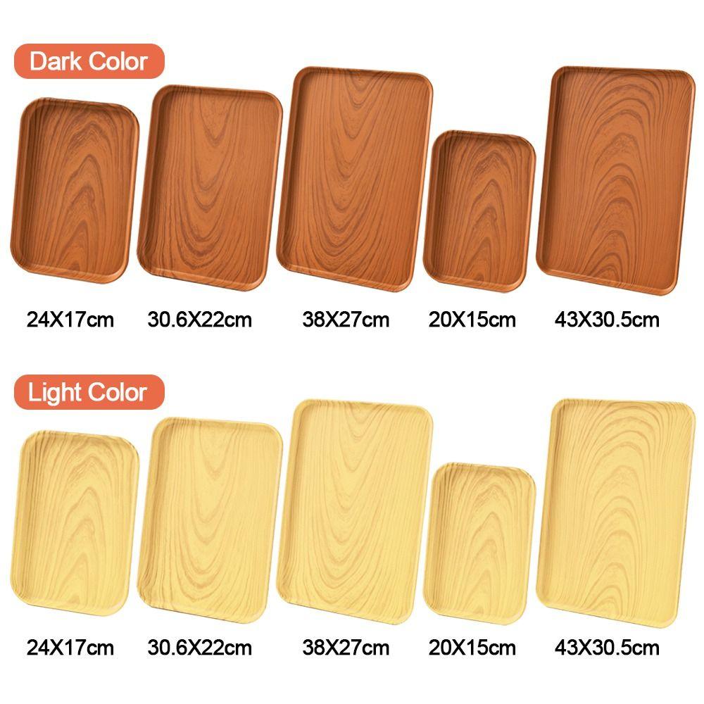 New Rectangular Pallet Plastic Nordic Style Food Bread Pan Dessert Pallet Household