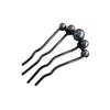 Retro Pearl Four-Tooth Hairpin: Women's Fashion Commuter Updo Accessory
