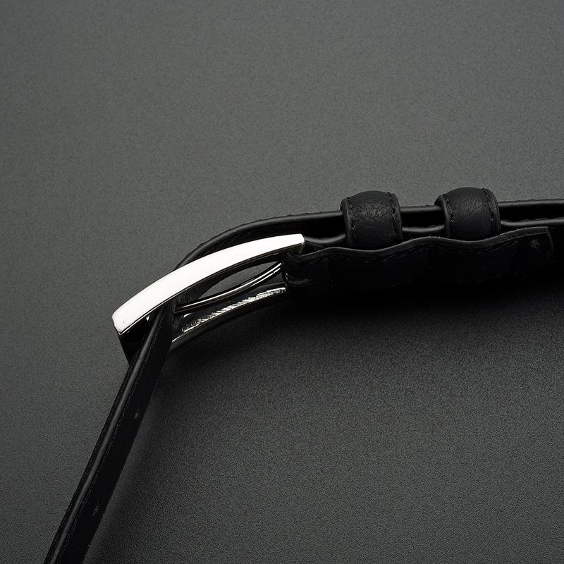 Belt Men'S Alloy Button Head Pin Buckle Belt Casual Men'S Belt Pu Belt