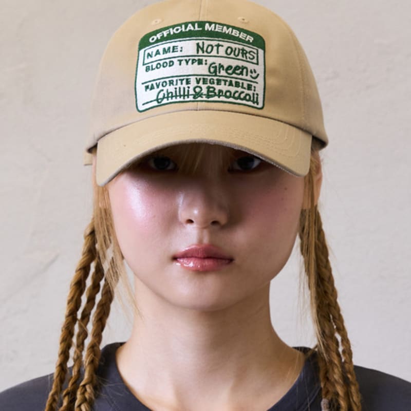 

NOT OURS Official Membership ball cap| Beige Beige