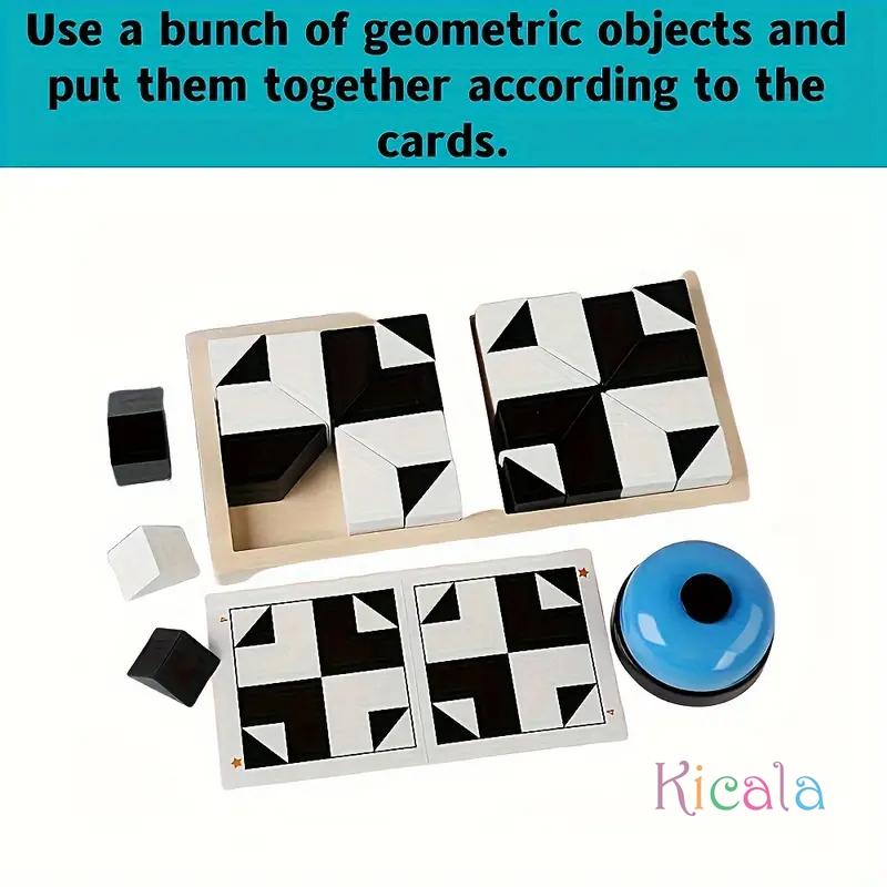 3D Mind-bending IQ Challenge Geometric Puzzle Kids Toy Parent-child Interactive Board Game Party Gifts
