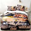 N-Narutos 3pc Set Perfect for Bedroom Use Comfortable Bedding Set Includes a Duvet Cover and Two Pillowcases Ideal Birthday or Christmas Gift