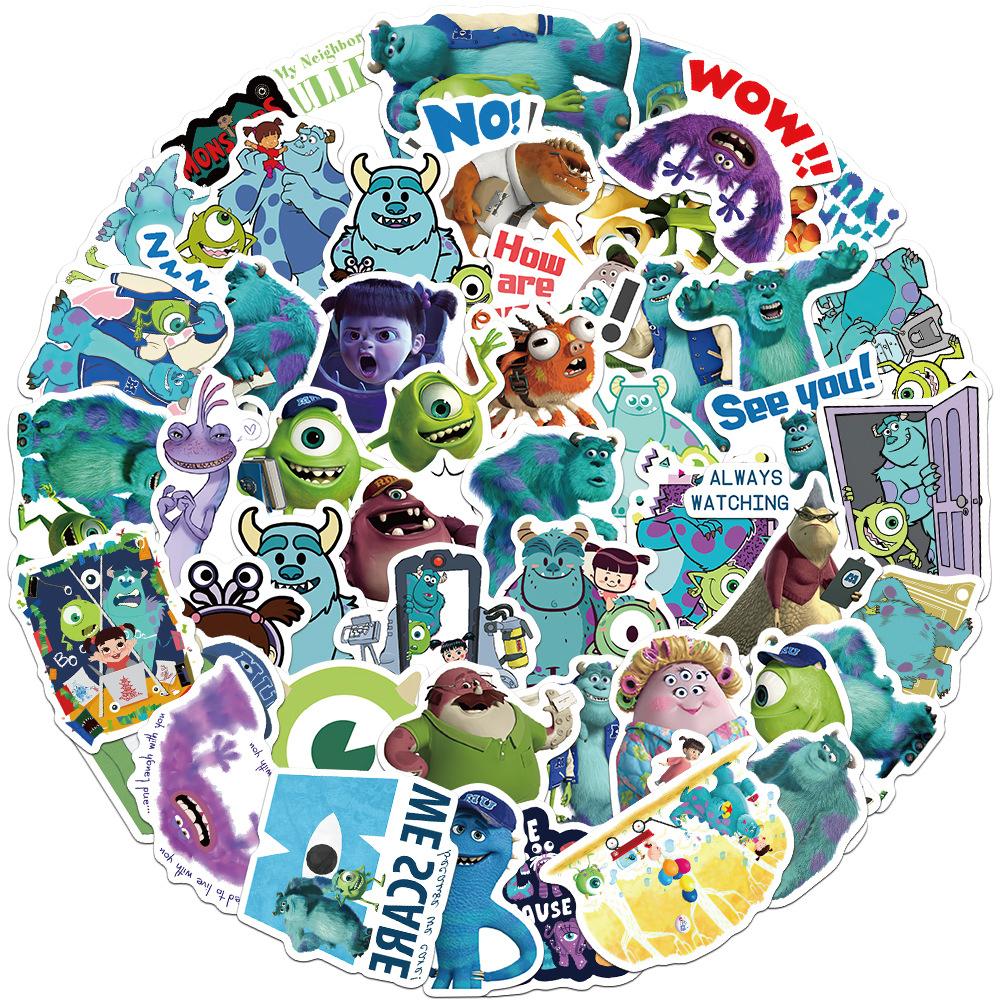 50pcs Funny Moive Monsters Inc Stickers Cute Cartoon Decals Decoration Stationery Notebook Phone Graffiti Sticker Packing