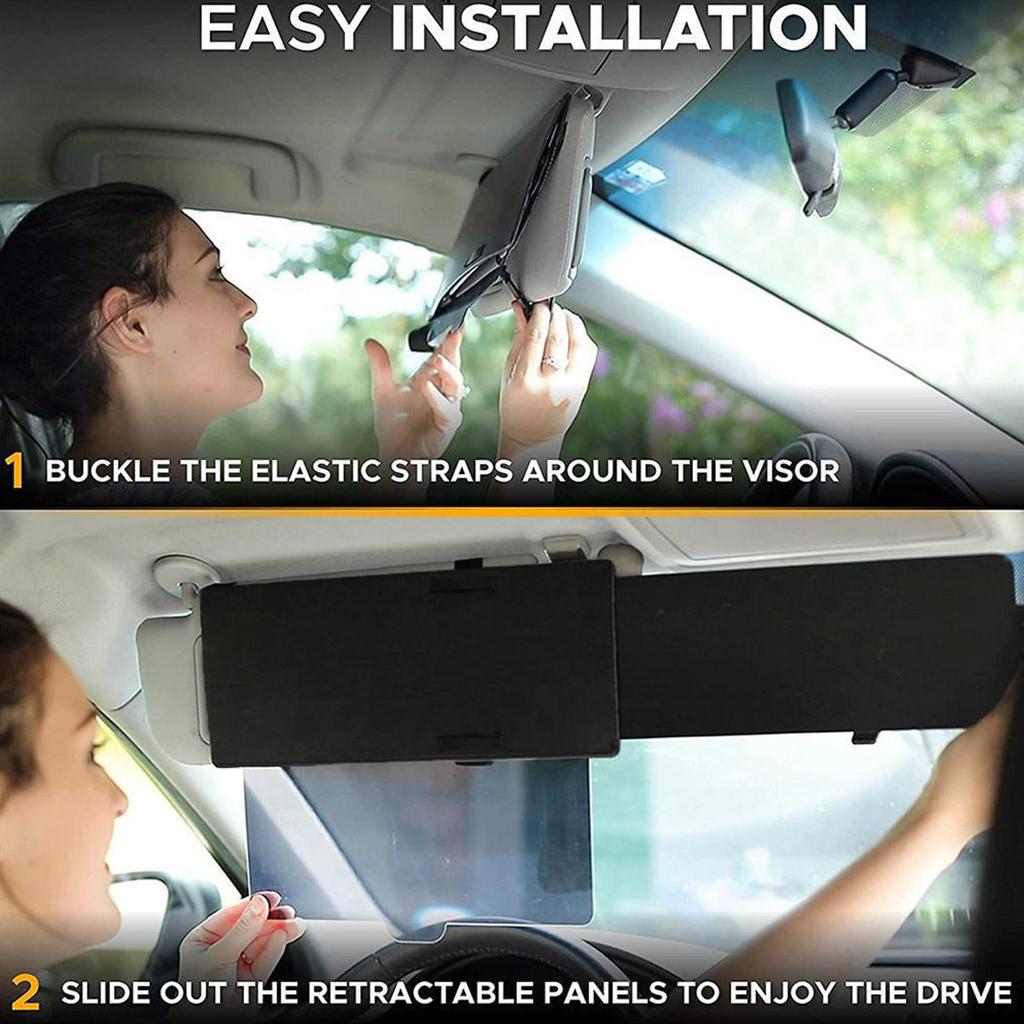Car Visor Extender Anti-Glare Adjustable Car Sunshade Extender Universal Anti-impact Sun Visor Extension Car Interior Accessory