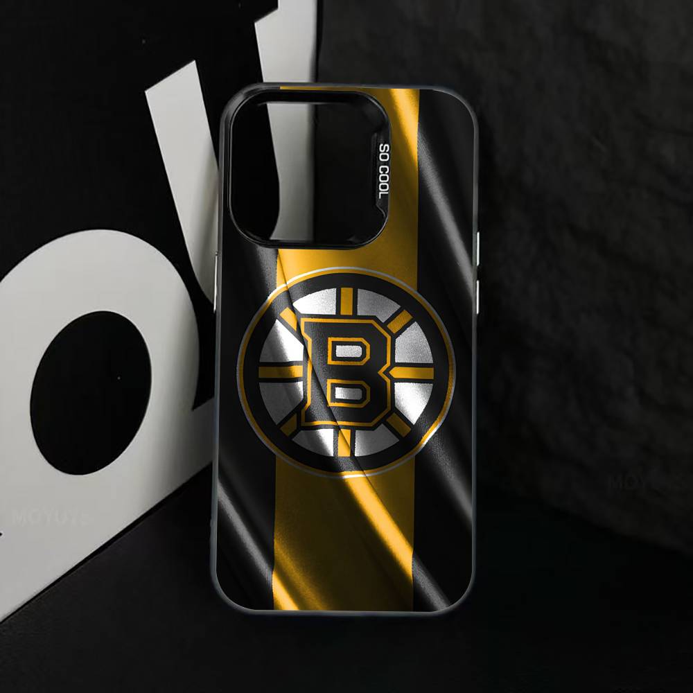 

cool B-Bos-ton-B-Bru-ins Phone Case For iPhone 17,16,15,14,13,12,11 Plus,Pro Max,XS,Colored Silver Plated Inside Cover iPhoneXSMAX