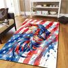 American Flag Animals Pattern Square Carpet,Area Rug,Carpet Rug for Living Room Bedroom Sofa Playroom Decor,Non-slip Floor Mat,Holiday Birthday Gifts