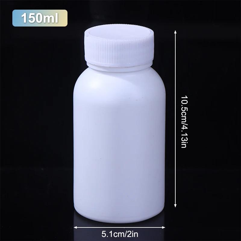 15 ml-180 ml Plastflaske Hvit Medisinflaske Med Skrukork Matkvalitet PE Oppbevaringspakning Beholder Pilleboks Etuiholder
