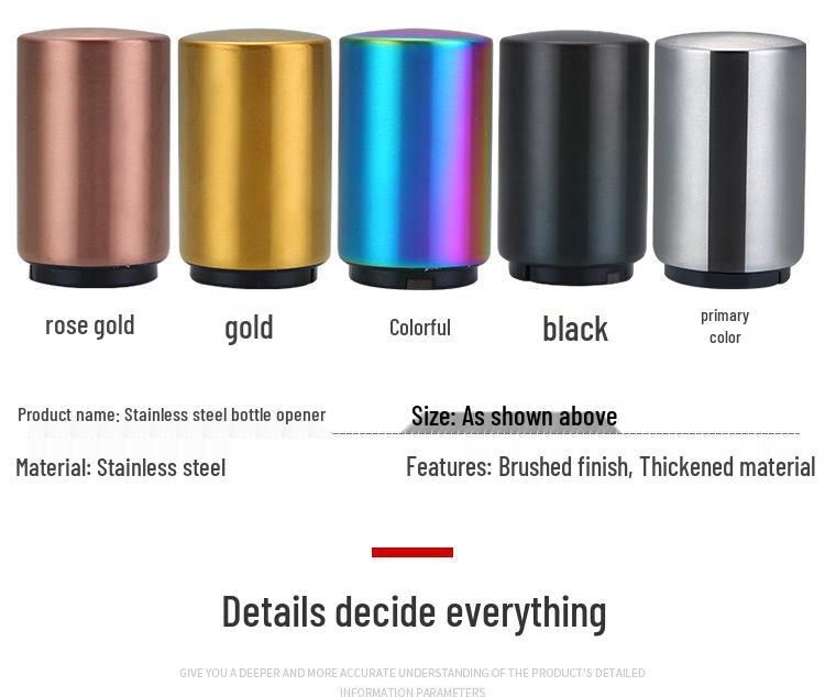 Automatický nerezový otvírák na láhve a víno pro domácí a barové použití