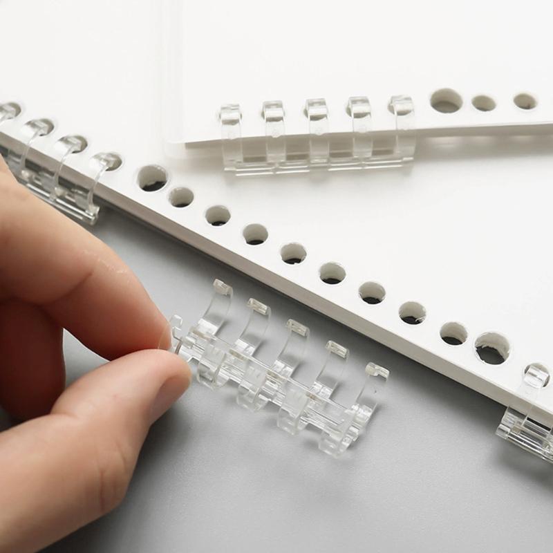 5-Ring Binding Clip 0.63" Diameter 5-ring Binding Coils Binding Comb Clip Closure Open for All Loose-leaf Notebooks