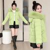 2025 Winter Wear New Down Cotton Jacket Slim Fit Hooded Big Fur Collar Student Cotton Jacket Women's Cropped Padded Jacket Thickened Jacket