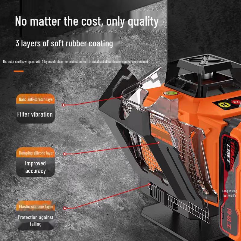 High-Precision Outdoor Laser Level with Infrared Auto-Leveling