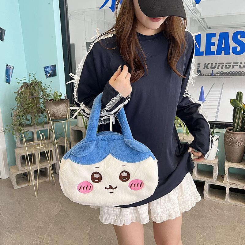 Children's shoulder bag cute cartoon chiikawa Kohachi Iusaki plush handheld change bag tide
