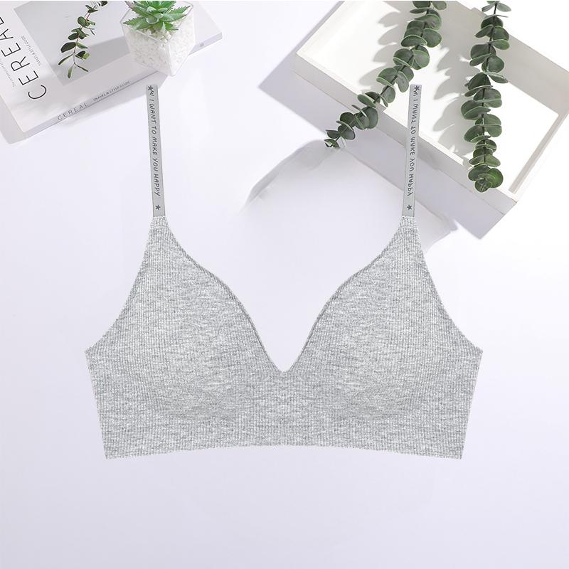 

Женские сексуальные бесшовные бюстгальтеры с глубоким V-образным вырезом, бюстгальтер-бюстгальтер, сексуальное нижнее белье с буквенными бретельками, нижнее белье с эффектом пуш-ап, беспроводной бюстгальтер для женщин XL серый