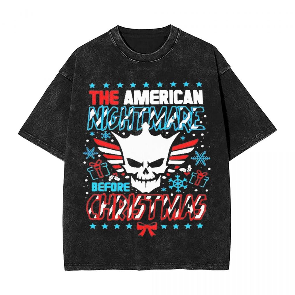 Retro Cody Rhodes Vintage Washed Tshirt Men Cotton Tops Shirts Retro Crewneck Short Sleeve