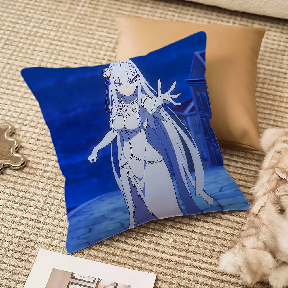 R-reLife Anime different world zero Rem Pillow Case Anti-dustmite Invisible zipper Sofa Bed