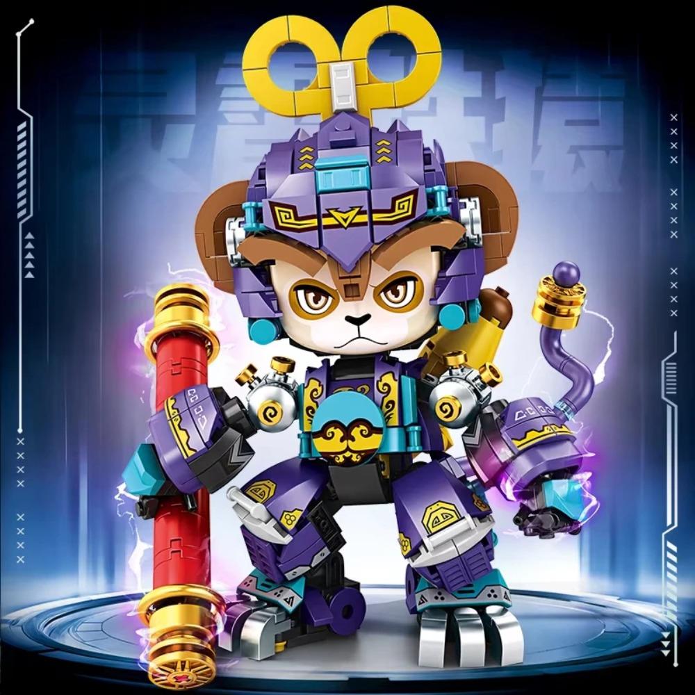 2025 Mechanický set stavebnic Panda a Zvěrokruh ve stylu Kung Fu 12 v 1, Kloubový model zvířete Hračky pro chlapce Narozeninové dárky