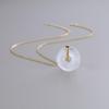 [KOAI] Moonstone Pea Disc June Birthstone Power Stone Necklace for Women