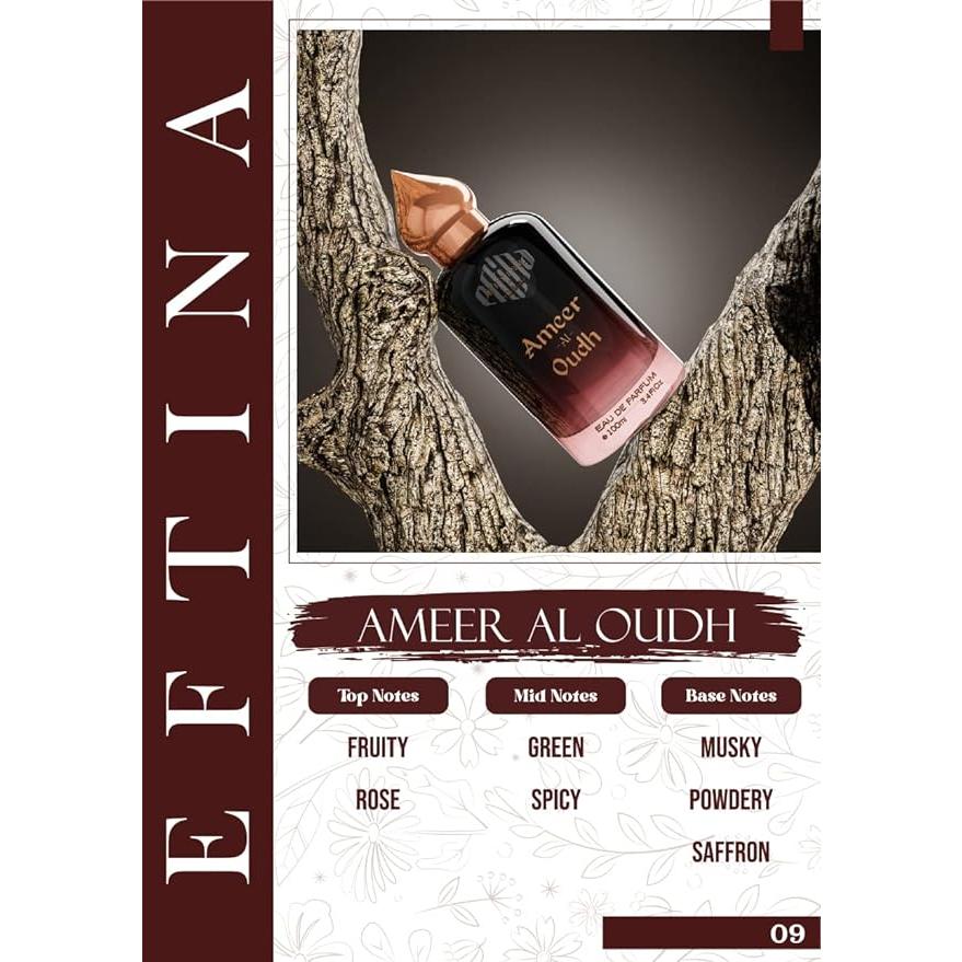 EFTINA by Al-Nuaim Ameer Al Oudh Eau De Parfum | EDP Perfumes | Long Lasting Perfumes | Luxury Perfumes For Men & Women | 100 Ml